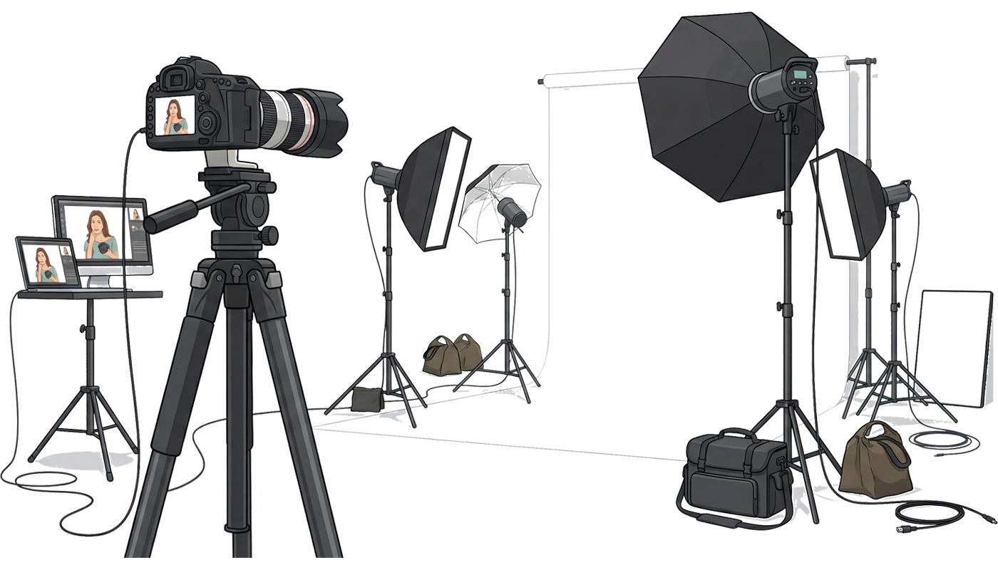 プロフェッショナルな撮影機材とスタジオ環境