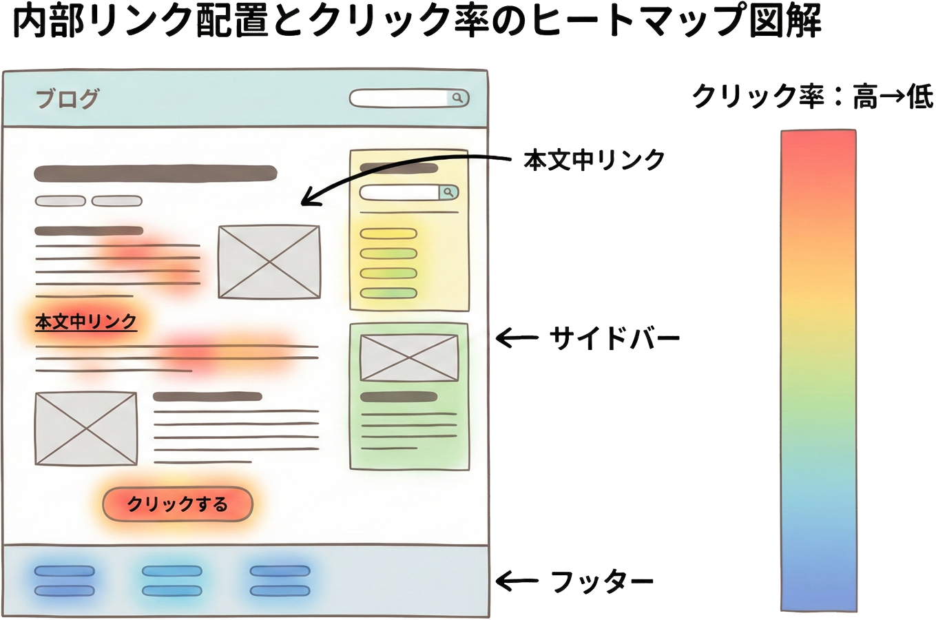 ヒートマップで見るリンクのクリック率