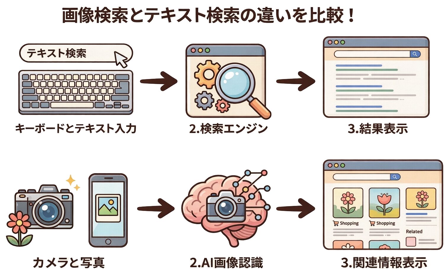 画像検索の基本概念を示す図解